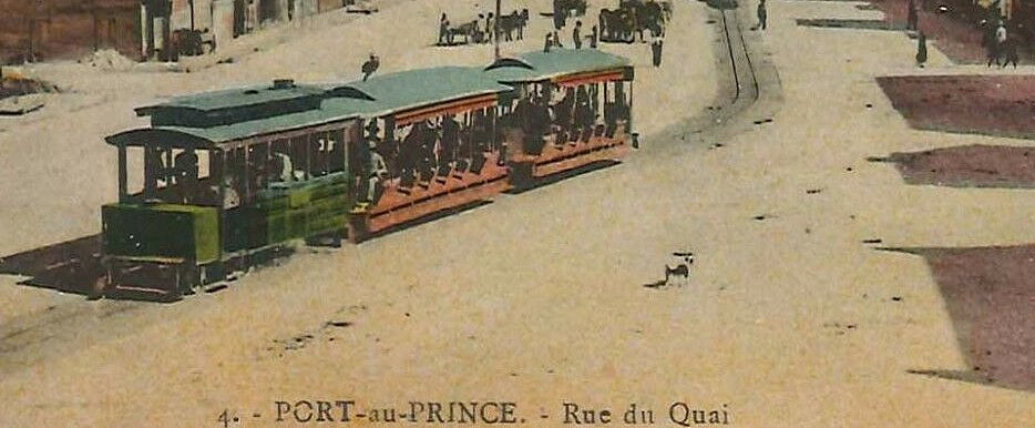Haiti Postcard View Railway : Tramway Tram Haiti Le Quai The Port